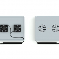 Потолочный блок вентиляторов на 2 модуля для серверного шкафа глубиной 600мм, серый - ТОО «Novatec»
